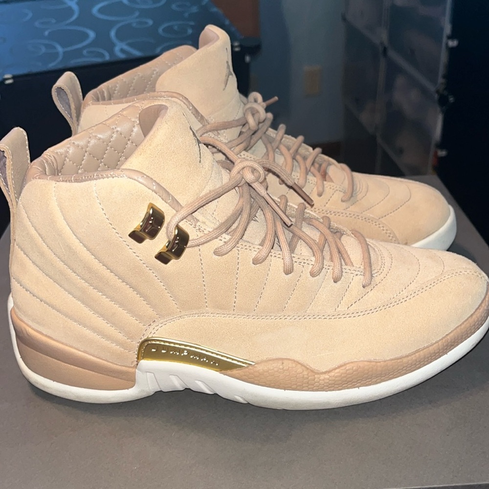Jordan 12 women size 9 brown suede